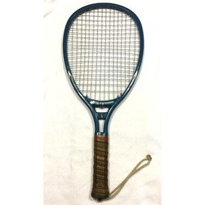 Leach Lady Swinger Racquetball Racquet Blue with Brown Leather Grip 4" Japan